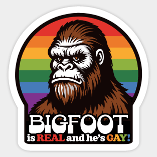 ♡ Bigfoot is REAL and he's GAY! ♡ Sticker